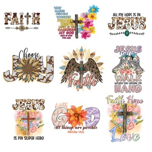 Transferencia de Sublimación con Tema de Fe en Jesús, Impresión Religiosa en Plastisol, Pegatinas de Transferencia de Calor - Product Image 4