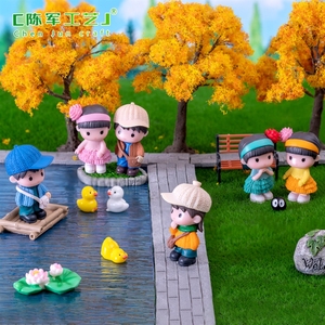 Figuras de pareja para micropaisajes urbanos, figuras masculinas y femeninas, accesorios decorativos, pequeños adornos para <span class=keywords><strong>el</strong></span> coche o escritorio. - Product Image 1