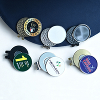 Marqueurs de balle de golf personnalisés en époxy à dôme, en métal, durables, imprimés, accessoires de golf OEM