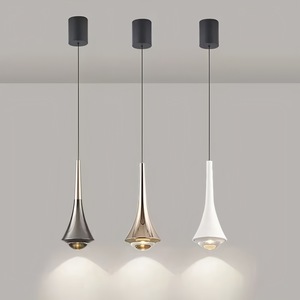 Modern Minimalist Pendant <b>Light</b> Gold Black Teardrop Design For Living Room And <b>Dining</b> Room - Product Image 2