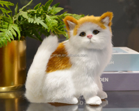 Jouet pour chat en peluche courte en gros, mignon, réaliste, en tissu, animal en peluche, design Art Déco, décoration pour animaux de compagnie, objets décoratifs