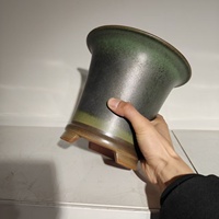 Pot cascade et bonsaï en argile violette Yixing émaillée vert mat de haute qualité, best-seller 2026, en promotion, pour jardin et usage domestique