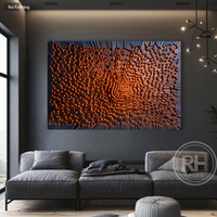 Peinture à l'huile et acrylique abstraite pour salon, chambre et salle à manger, minimaliste, moderne, haut de gamme, faite à la main, avec cadre en plastique transparent, à suspendre
