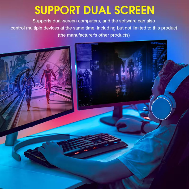 Smart Ambient RGB Computer Backlight - Sync Control Strip