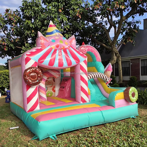 Giá Rẻ Giá Đẹp Kẹo Nhảy Lâu Đài Kết Hợp Trượt Cô Gái Của Kẹo Lâu Đài 3.5*4.2M Tùy Chỉnh Kích Thước Và Màu Sắc Cho Bán - Product Image 5