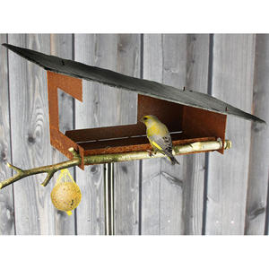 JH-Mech metallo esterno grande Custom Feeder casa per uccelli in acciaio al carbonio metallo rustico grande casa per uccelli in ferro da esterno - Product Image 3