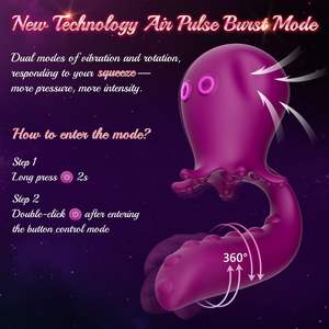 ऐप यौन स्विंग रोटेशन फिंगर वाइब्रेटर एयर पल्स फट क्लिटोरल उत्तेजक टेंटेकल ऑक्टोपस महिलाओं के लिए वाइब्रेटर - Product Image 6