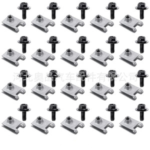Clips de tornillo en forma de U M6 galvanizados para base de fijación de matrícula de parachoques de coche - Product Image 3