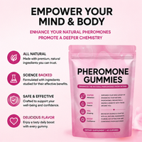 Gummies aux phéromones OEM Maca Betterave - Complément alimentaire naturel à base de plantes pour l'attraction et l'énergie, pour adultes, 60 unités, certifié Halal, 2 ans