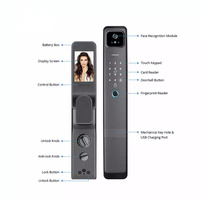 Seguridad para el hogar dígitos mango eléctrico Ble contraseña Ttlock entrada sin llave Inteligentes llaves huella digital puerta cerraduras inteligentes