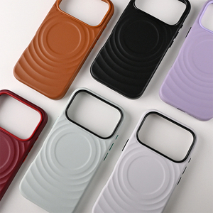 Custodia per telefono a goccia d'acqua in PU+Pelle con bordo ondulato, in silicone a copertura totale, magnetica per <span class=keywords><strong>iPhone</strong></span> 17 <span class=keywords><strong>Pro</strong></span> Max, <span class=keywords><strong>iPhone</strong></span> 16, 15, <span class=keywords><strong>14</strong></span>, 13 - Product Image 3