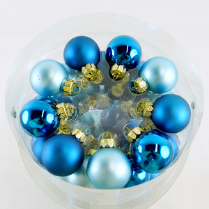 Hand-painted festive tree glass decor Ornament 40/60/80mm Combo Retail Store Window Displays & Holiday Family Gathering Decor