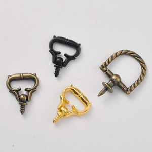 Mini Threaded Self Tapping Zinc Alloy Square Antique Bronze Drawer Handle Traditional Design Easy Installation - Product Image 1