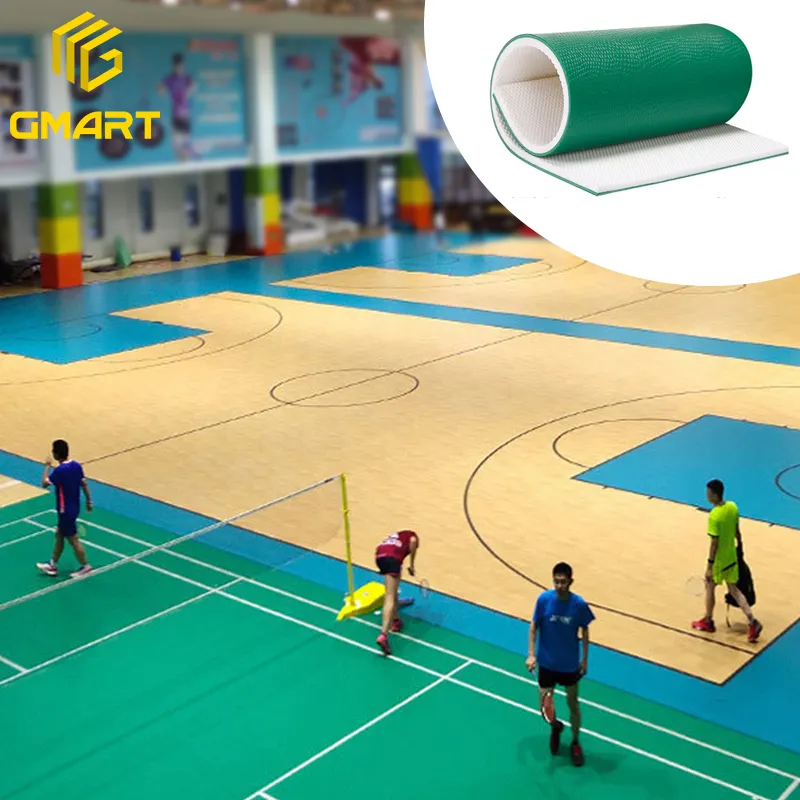 High Quality Basketball Court Table Tennis Indoor Sports Floor Roll Badminton Foam Mat Pvc Gym Sport Plastic Flooring