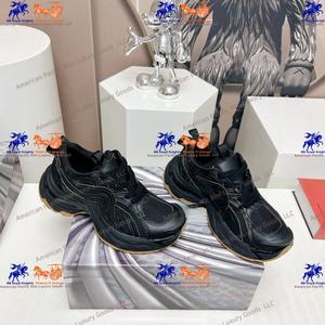 Zapatillas Deportivas Lanvines, Cómodas, con Cordones, Suela Gruesa, Iluminadas, a la Moda, para Primavera, Hechas de Cuero Vacuno LANVINs - Product Image 1