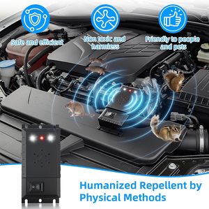 Répulsif Électrique Ultrasonique 3-en-1 pour Martres, Rats, Souris et Pigeons, Écologique, avec LED, <span class=keywords><strong>Anti</strong></span>-Taupes, pour Grenier, Maison, Jardin, <span class=keywords><strong>Voiture</strong></span> - Product Image 3