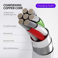 Kabel Transfer Data Pengisian Cepat Type-C ke USB 5A Konduktor Tembaga Berlapis Timah 1M/2M PVC Ponsel Android Kamera INNO Ln-026-R