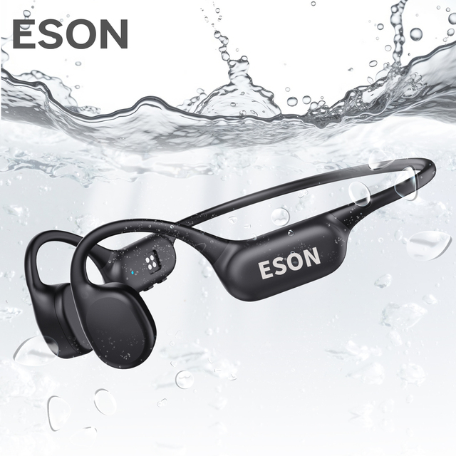 ESON Open Ear Wireless Sport Headphones 8H Playtime Bone Conduction Headsets Waterproof Hiking Running Swimming Cycling
