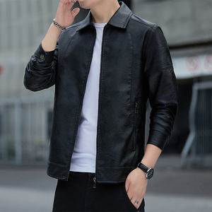 เทรนด์ใหม่ฤดูใบไม้ผลิและฤดูใบไม้ร่วง แจ็คเก็ตลำลองสำหรับวัยรุ่นและวัยกลางคน เสื้อโค้ทหนังผู้ชาย แจ็คเก็ตปกเสื้อผู้ชาย แฟชั่นผู้ชาย - Product Image 1