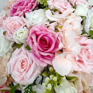 Centres de table de mariage, décorations de table, boule de fleurs artificielle décorative, rose en soie, boule de fleurs violette, centres de table - Product Image 4