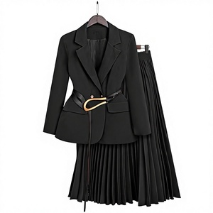 Completo <span class=keywords><strong>da</strong></span> <span class=keywords><strong>Donna</strong></span> in Poliestere Tinta Unita con Colletto a Fiocco, Camicia Midi, Completo Elegante <span class=keywords><strong>Taglie</strong></span> <span class=keywords><strong>Forti</strong></span> - Product Image 3