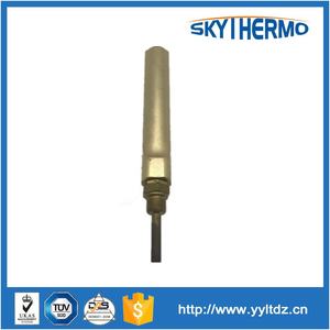 Tipo reto Marine V-forma Termômetro De Vidro 8 "caso De Alumínio Dourado com Hércules De Latão - Product Image 3