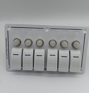 12V 24V Rocker chuyển đổi bảng điều khiển cho ô tô thuyền biển màu đỏ Led Sticker 6 gang anahtar paneli - Product Image 2