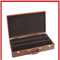 Mahjong américain de luxe personnalisé avec boîte en cuir, ensemble de 166 pièces avec pions de mahjong