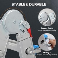Escaliers en aluminium pliables escamotables d'échelle en aluminium télescopique de l'industrie 6*4 pour l'usage extérieur d'atelier