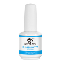 Gel UV Marque Blanche Non Toxique, Top Coat Mat de Designer Français pour Usage en Salon de Manucure DIY, 15ml, Écologique, Longue Durée, Bouteille CPNP