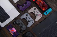 Control Inalámbrico 8BitDo Pro 2 BT para PC, Android, Steam Deck, Gamepad de Cristal para Juegos con Volante y Turbo