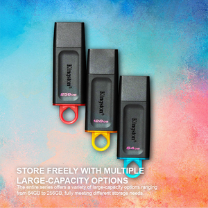 Unidad Flash <span class=keywords><strong>USB</strong></span> <span class=keywords><strong>Kingston</strong></span> de 128 GB Negra con Anillo Amarillo <span class=keywords><strong>USB</strong></span> 3.2 - Product Image 6