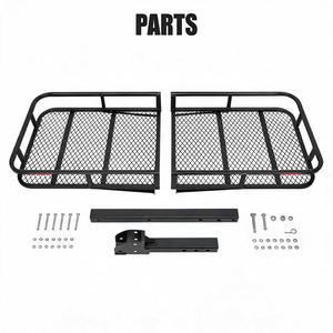 Panier de chargement pliable pour <span class=keywords><strong>attelage</strong></span>, en acier robuste, pour récepteur de 2 pouces, capacité 500 LBS, avec base en maille et parois latérales de 6 pouces, universel pour <span class=keywords><strong>voiture</strong></span> - Product Image 3