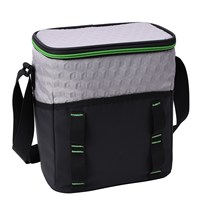 Bolsa de almuerzo aislada de poliéster 600D personalizada al por mayor bolsa térmica de gran capacidad con patrón de cubo impermeable