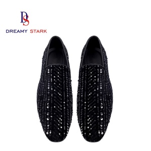 Chaussures habillées pour hommes de haute qualité, logo personnalisé, marque originale, confortables, à enfiler, faites à la main, nouvelle collection printemps, design en cuir et daim Oxford - Product Image 2