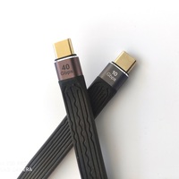Câble de données TYPE C mâle vers TYPE C mâle USB4 40Gbps 100W 8K plat mince FPC pour ordinateur portable et téléphone