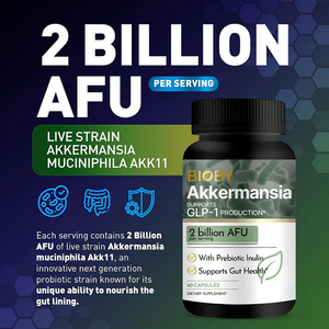 Capsules Probiotiques Bioby Akkermansia Marque Blanche OEM 2 Milliards AFU Prébiotique <span class=keywords><strong>Inuline</strong></span> GLP-1 <span class=keywords><strong>Santé</strong></span> Intestinale Soutien Immunitaire 60 Comprimés - Product Image 3