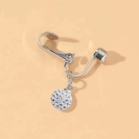 Gaby faux nombril anneaux plein diamant boule faux ventre piercing clip sur la mode non piercing bijoux
