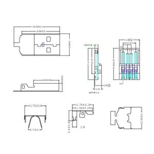 Connettore USB 2.0 Tipo A con Alloggiamento, Adattatore 3 in 1 per Saldatura Fai-da-Te - Product Image 1