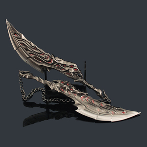 Espada Doble Primordial Flame <span class=keywords><strong>de</strong></span> Valorant <span class=keywords><strong>de</strong></span> 22 cm, Sin Afilar, Periférico <span class=keywords><strong>de</strong></span> Juego <span class=keywords><strong>con</strong></span> Cadena, Coleccionable <span class=keywords><strong>de</strong></span> Aleación <span class=keywords><strong>de</strong></span> Zinc - Product Image 3