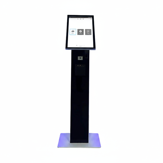 21.5 Inch Floor Standing Touch Screen Printing Android Kiosk Machine with Thermal Printer and NFC to Print Paper Receipt
