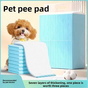 Pañales absorbentes para orina de perro, gruesos, desodorantes, de material no tejido con película de PP y pulpa de celulosa, 100 unidades, barrera para gatos, conejos y mascotas - Product Image 3