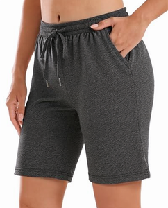Shorts décontractés en coton pour hommes, taille élastique avec cordon de serrage, shorts d'été, logo personnalisé, marque privée, fournisseur en gros - Product Image 1