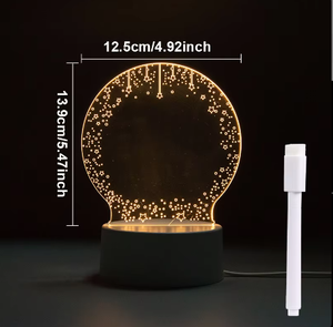 Luce notturna 3D luce LED lampada luce Base chiara acrilico foglio trasparente Cast Board - Product Image 3