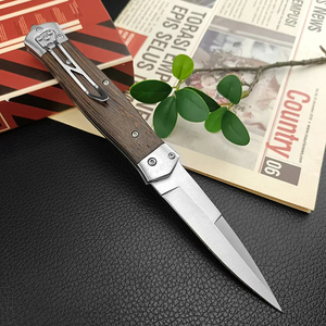 Coltello Pieghevole HL in Acciaio Inox, Strumento Multifunzionale EDC con Manico in Wenge per Campeggio, Emergenze e Alpinismo - Product Image 2