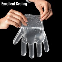 Gants jetables en PE pour barbecue et écrevisses, extra longs, imperméables, pour la restauration, gants de cuisine en plastique robustes, vente en gros