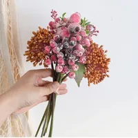 Bouquet de fruits artificiels en mousse Mizi pour centre de table de fête, arrangement floral, décoration de mariage, maison, Noël, fleurs de fête