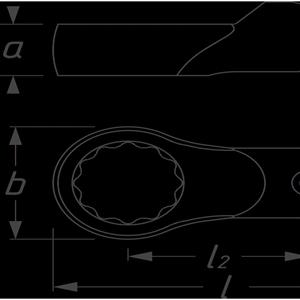 HAZET Outil à anneau 6630A-41 ∙ Support rond ⌀ 21 / 26 mm ∙ Profil à 12 pans extérieurs ∙ Taille 41 mm - Product Image 4