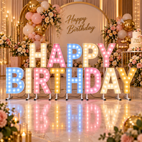 Lettre lumineuse autoportante à LED pour décoration de scène, anniversaire, mariage, fête