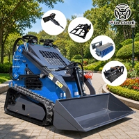 Chargeuse compacte sur chenilles homologuée EPA FULCORE avec godet hydraulique pour travaux agricoles, verdures et municipaux